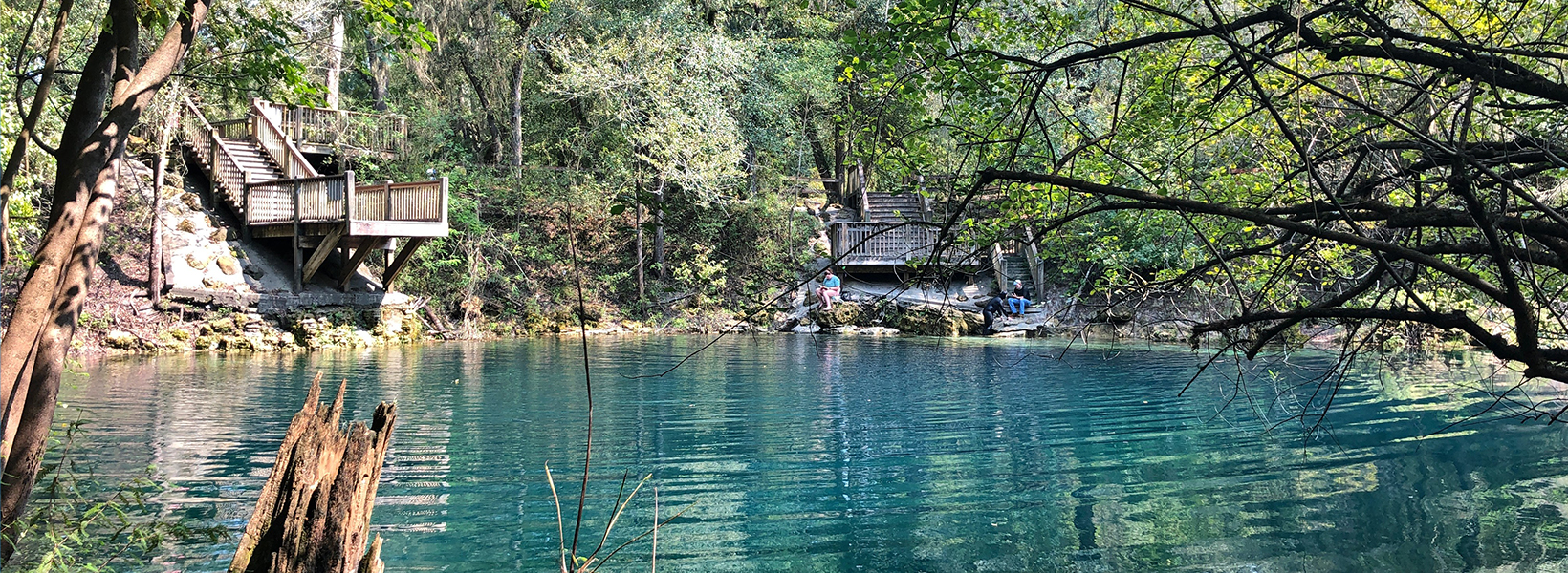 A view of Royal Spring from the side
