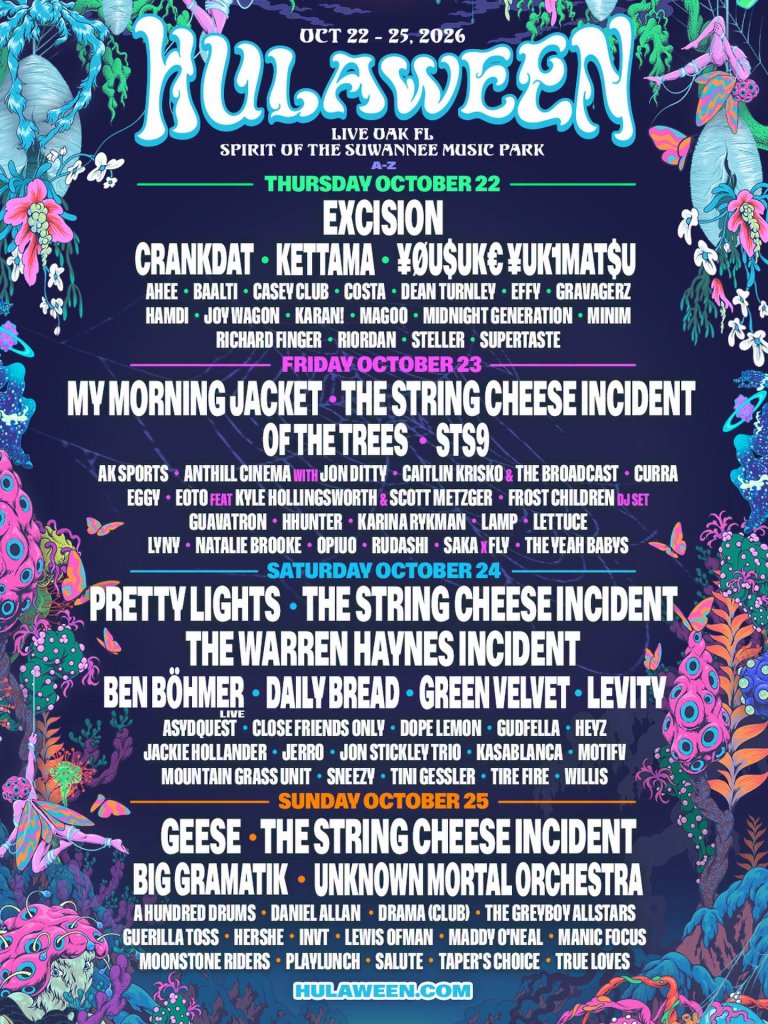 Suwannee Hulaween lineup